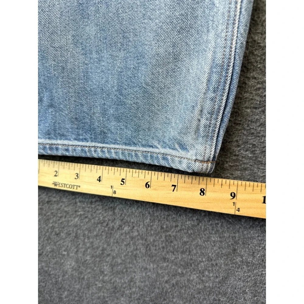American Eagle Baggy‎ Jean Womens 12 R Light Wash Distressed High Rise Y2K Denim
